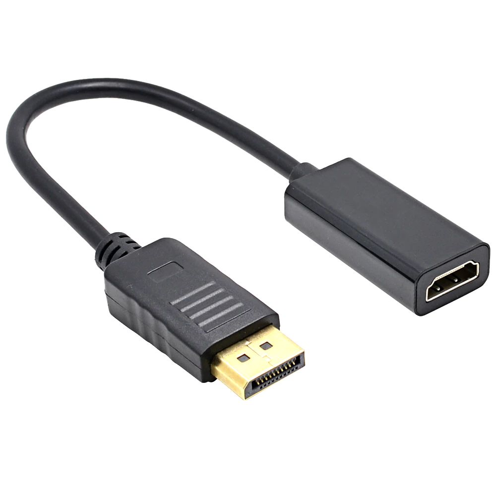 DisplayPort naar HDMI adapter kabel 20cm max 1080P zwart